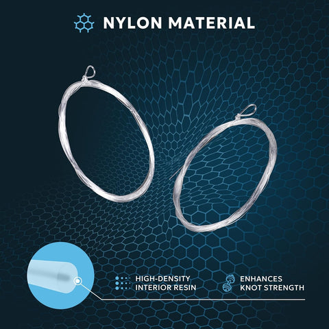 SF Pre-Tied Loop Fly Fishing Tapered Leader Nylon Clear Trout Freshwater Saltwater Bonefish Permit Bass Salmon Steelhead 7.5FT 9FT 10FT 12FT 15FT 0X 1X 2X 3X 4X 5X 6X 7X