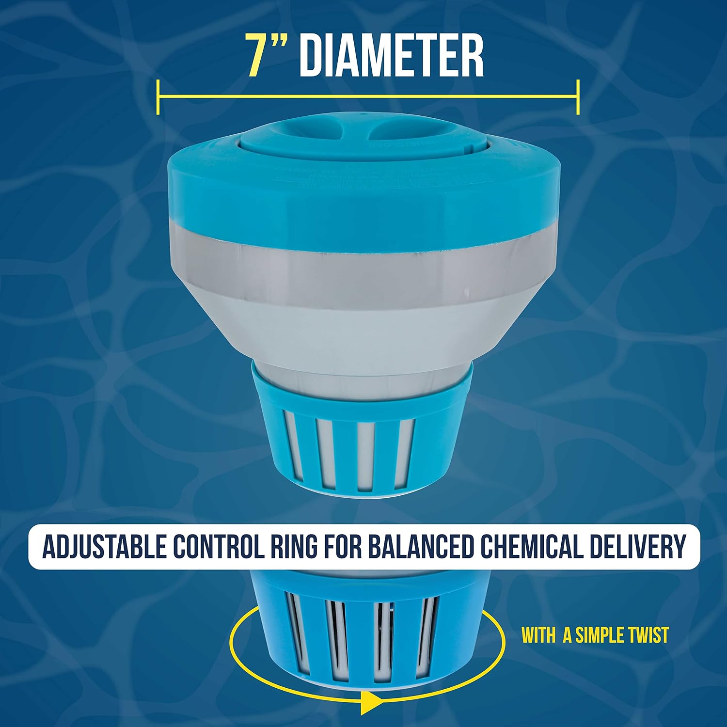 U.S. Pool Supply Pool Chlorine Floater, 3" Tablet Floating Dispenser