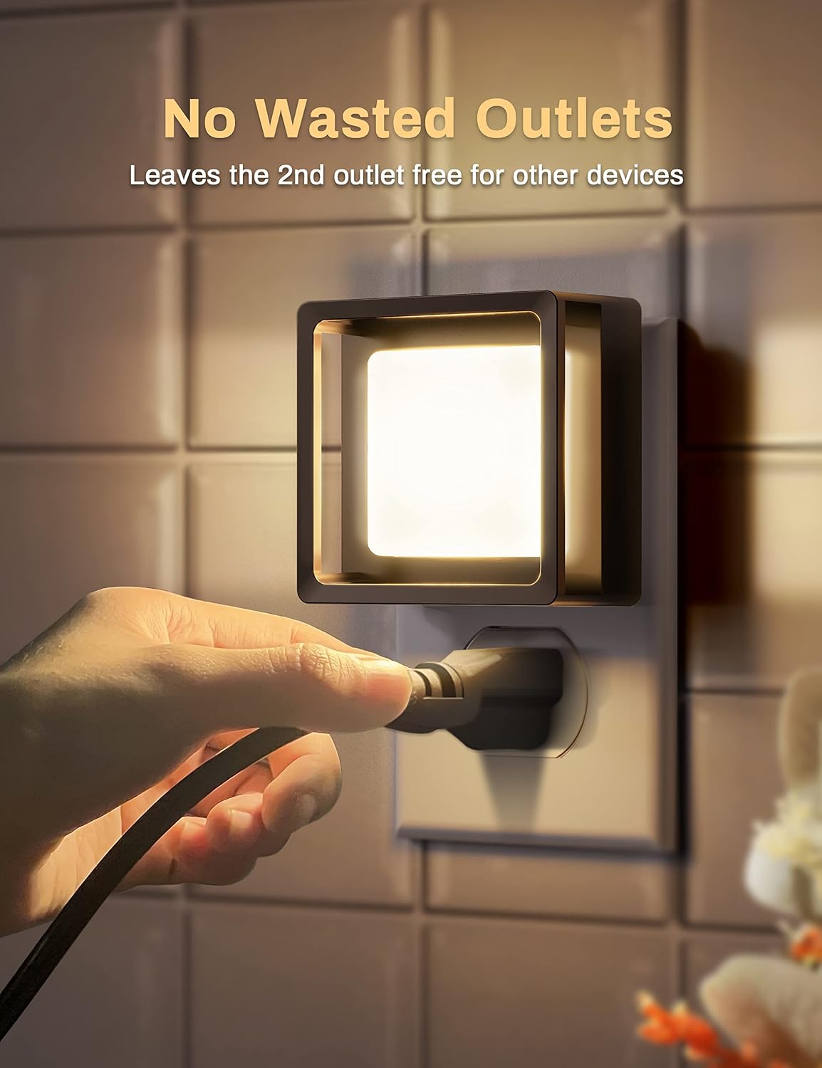 DORESshop LED Night Light,Night Lights Plug Into Wall [2 Pack],3000K