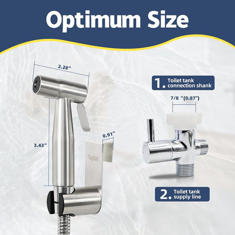 Vayzluiy Handheld Bidet Sprayer for Toilet, Adjustable Water Pressure