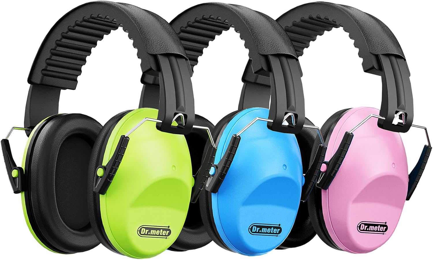 Dr.meter 3PACK Ear Muffs, Noise Cancelling Headphones for Kids Adults EM100