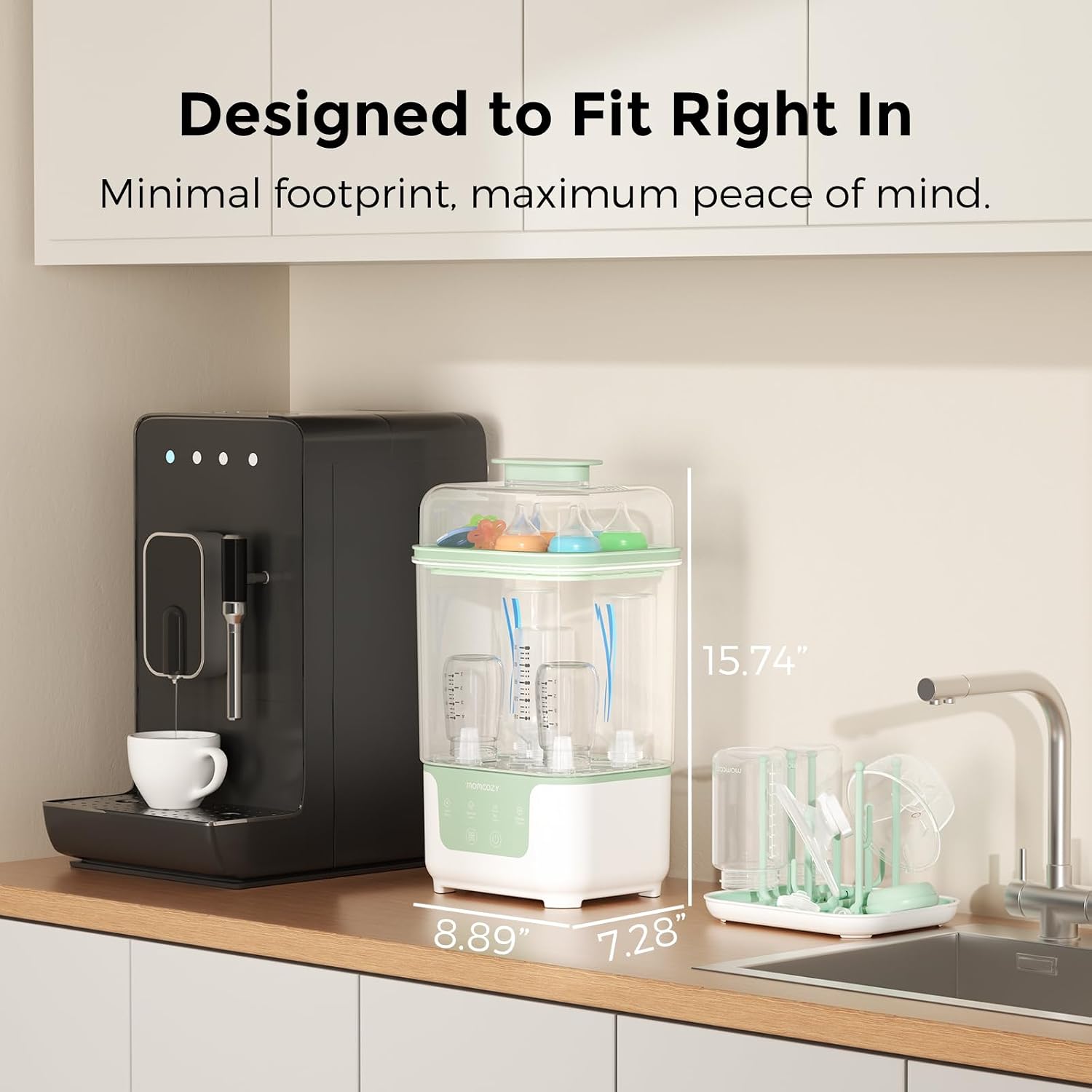Momcozy New Modular Nesting 4 in 1 Compact Bottle Sterilizer and Dryer