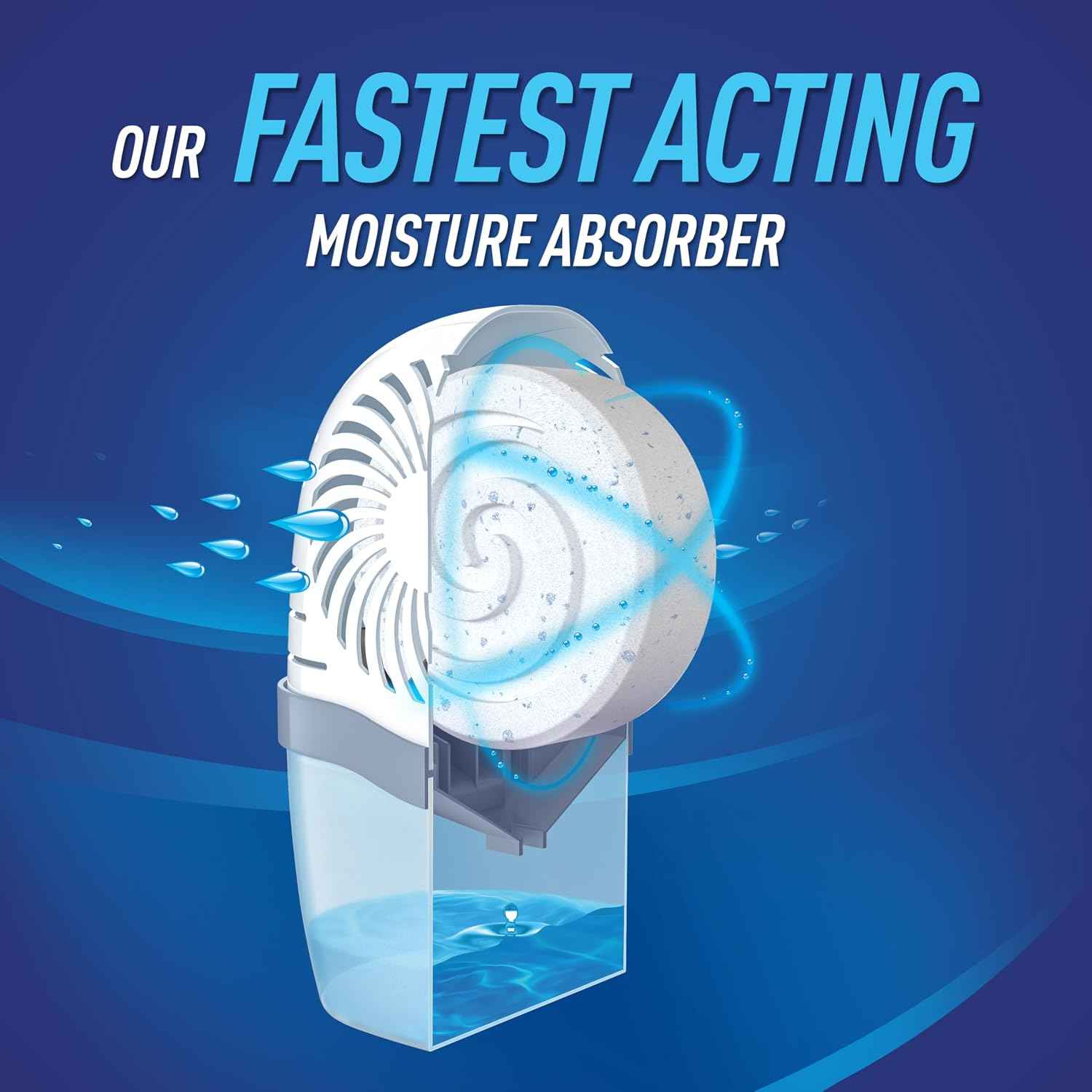 DampRid Reusable Moisture Absorber with 4 Drop-In Tablets, Fragrance Free, 15.8 oz., Attract and Trap Excess Moisture & Eliminate Musty Odors for Cleaner, Fresher Air