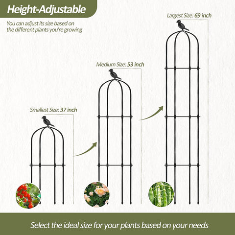 Garden Obelisk Trellis for Climbing Plants Outdoor 69" H (2 Pack)