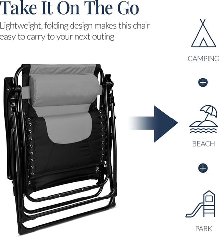 Best Choice Products Oversized Padded Zero Gravity Chair Recliner