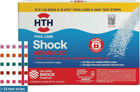 HTH 52046, Pool Care Shock Advanced, 15 Pack