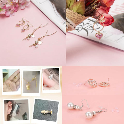 2000Pcs Silicone Earring Backs Clear Soft Clutch Replacements
