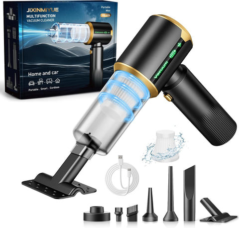Cordless Handheld Car Vacuum Cleaner: 7-in-1 & 16000Pa Strong Suction, Inky
