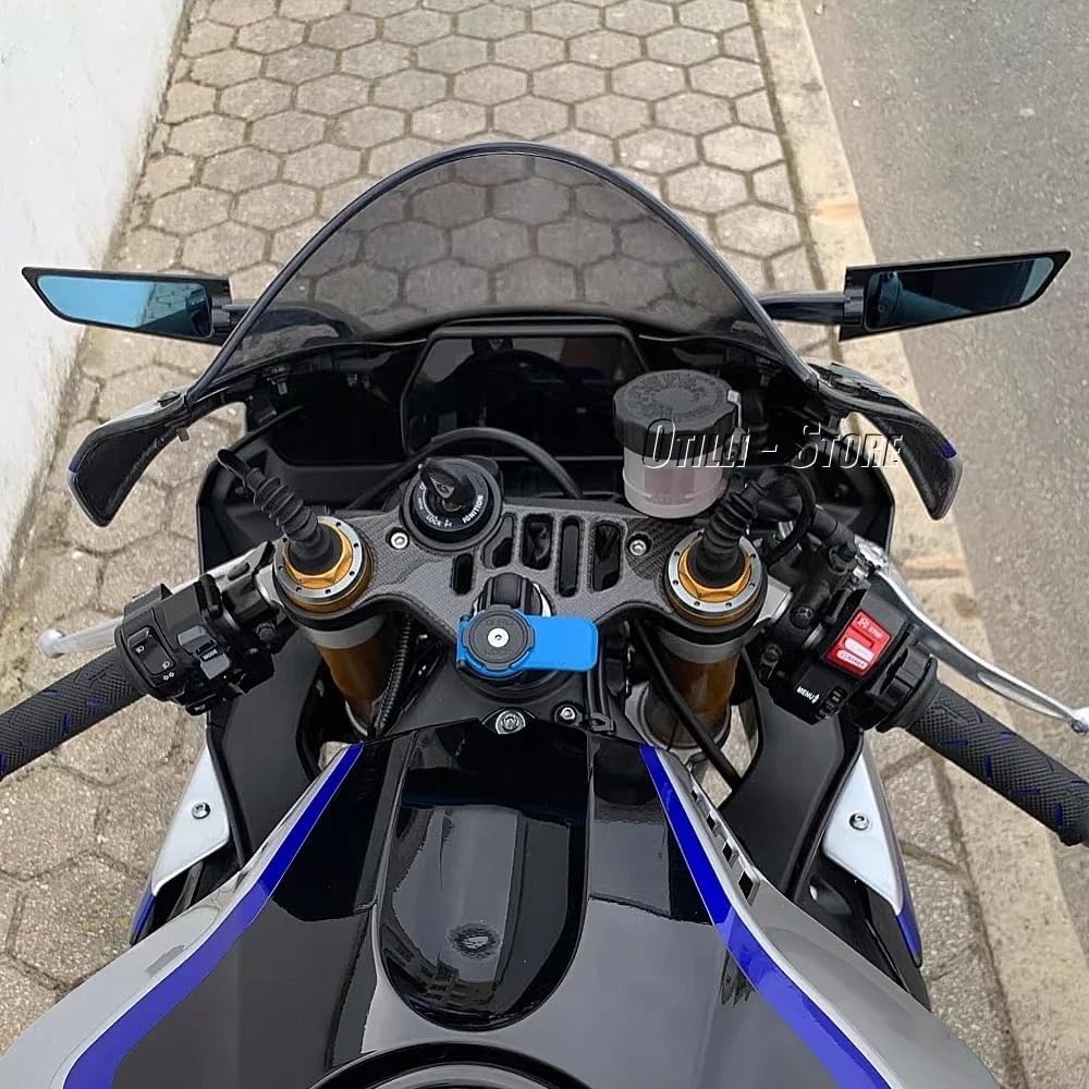 Fit for Yamaha YZF R7 2021-2023 2024 2025/ YZF R9/ YZF R6 2017-2020 Motorcycle Accessories Black Rearview Mirrors 360° Rotatable Wind Wing Side Mirrors for YZF R9 2025-2026