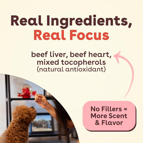 Pupford Freeze Dried Training Treats for Dogs & Puppies (Beef Liver, 4 oz)