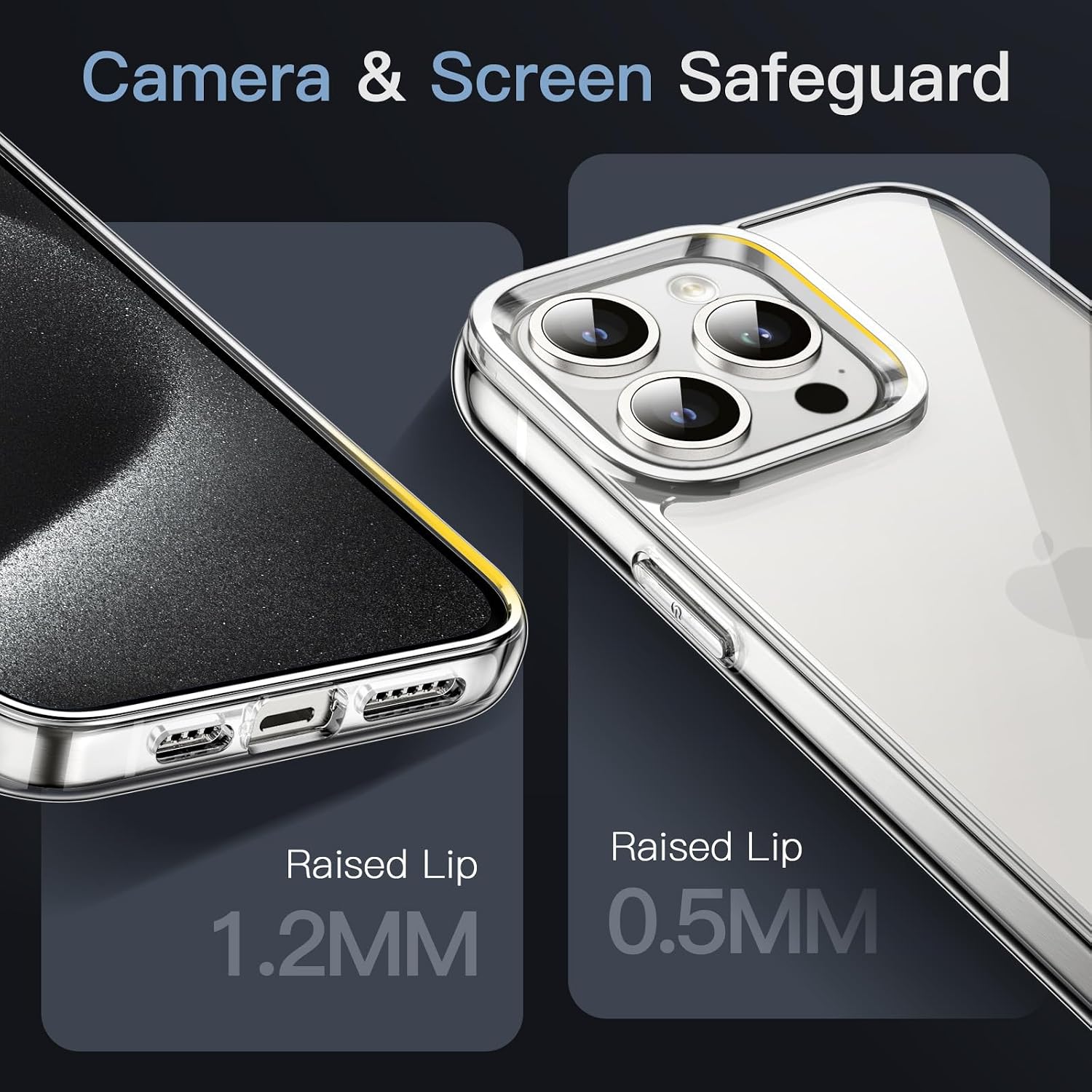 JETech Case for iPhone 15 Pro Max, Anti-Yellowing, Clear