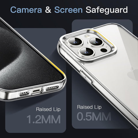 JETech Case for iPhone 15 Pro Max, Anti-Yellowing, Clear