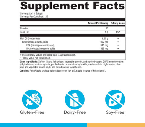 XYMOGEN OmegaPure 900 EC, 120 Softgels