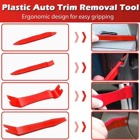 Doaho 7 Pcs Car Trim Removal Tool Kit - Red