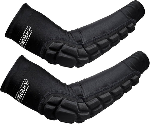 Frelaxy Elbow Pads, Padded Arm Sleeves for Volleyball and Football, 2 Pack