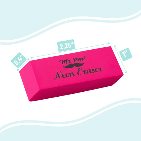 Mr. Pen- Pencil Eraser, 24 Pack, Neon Colors