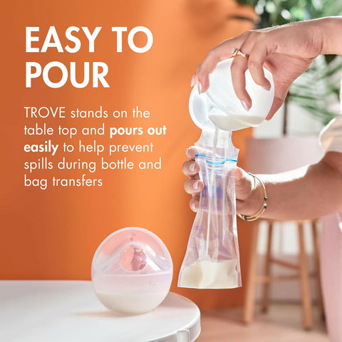 Boon Trove Silicone Manual Breast Pump - Discreet Milk Collector - 2 Count