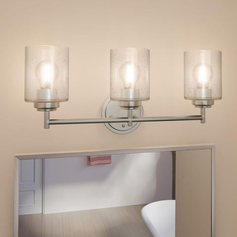 Kichler Winslow 3-Light Bathroom Vanity Light, Brushed Nickel