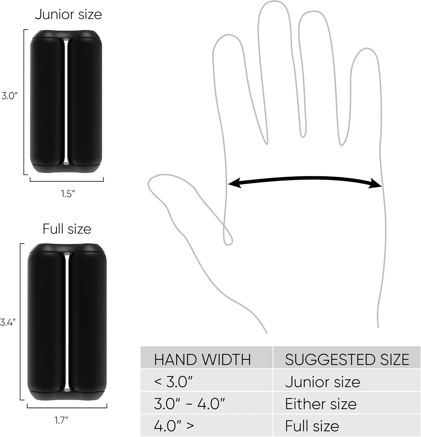 ONO Roller - Handheld Fidget Toy for Adults | Help Relieve Stress, Anxiety, Tension | Promotes Focus, Clarity | Compact, Portable Design (Black, Junior Size - ABS Plastic)
