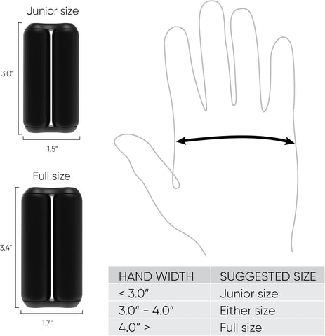 ONO Roller - Handheld Fidget Toy for Adults | Help Relieve Stress, Anxiety, Tension | Promotes Focus, Clarity | Compact, Portable Design (Black, Junior Size - ABS Plastic)