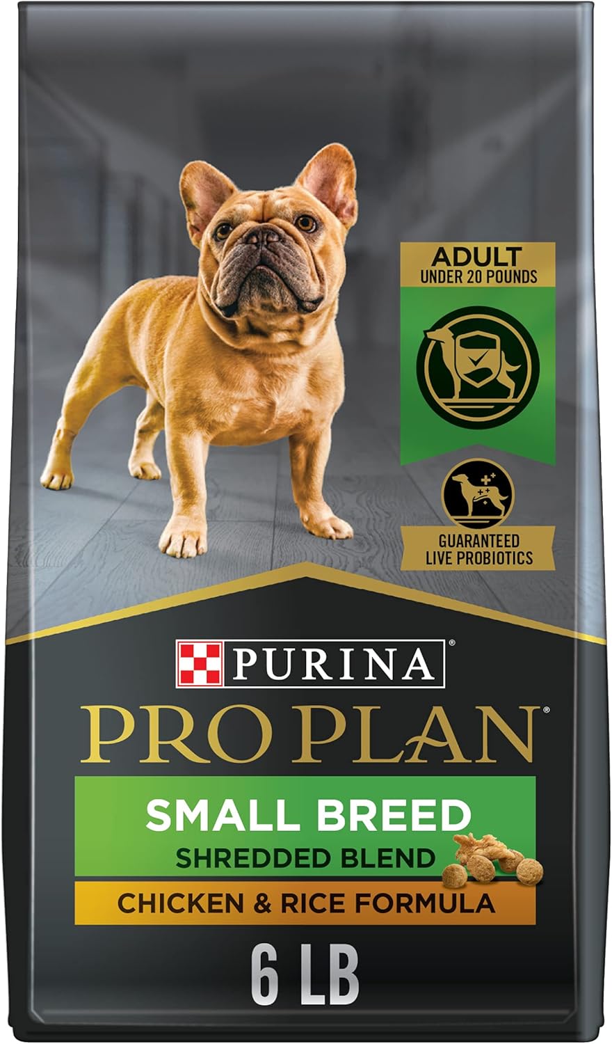 Purina Pro Plan Small Breed Dry Dog Food, Shredded Blend, 6 lb Bag