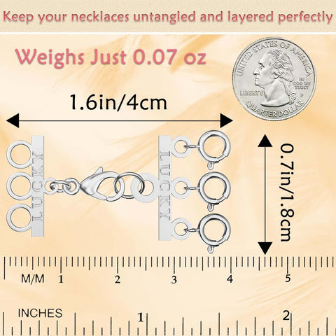 Necklace Layering Clasp Separator, Multi Necklace Stack Clasp