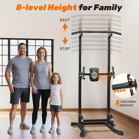 SPORTSROYALS Free Standing Pull Up Bar, Power Tower for Home Gym Training