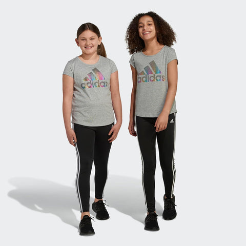 adidas Girls' Short Sleeve Scoop Neck Tee T-Shirt