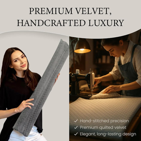 Ciieyuo Velvet Under Door Draft Stoppers, Fits 26'' - 30''