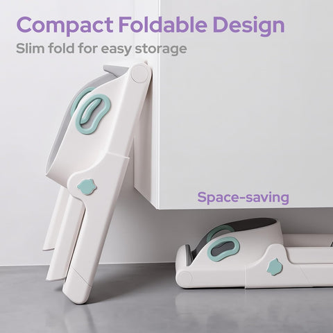 lalalark Potty Training Seat, 2-in-1 Toddler Toilet Seat with Steps, Upgrade Potty Step Stool for Toddler with Anti-Slip Pad Step Stool, Extended Splash Guard, Foldable Potty Ladder Boys Girls, Green