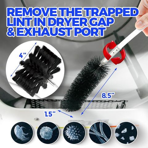 Holikme Dryer Vent Cleaner Kit - 30Ft Fireplace Chimney Brushes Flexible