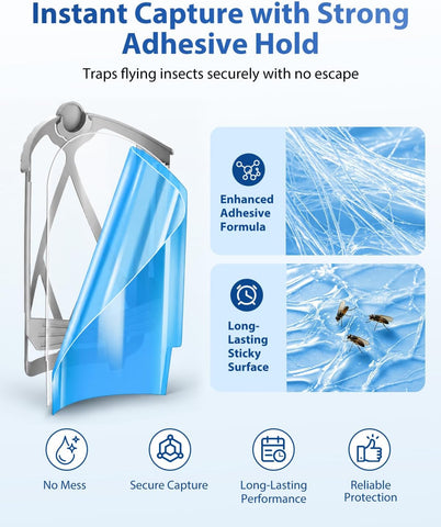 UBeesize 12 Pack Insect Trap Refill Cartridges, 2026 Upgraded Strong Adhesive Refills for Indoor Plug-in Bug Traps, Compatible with M364 and Max Devices, Easy to Replace and Long Lasting