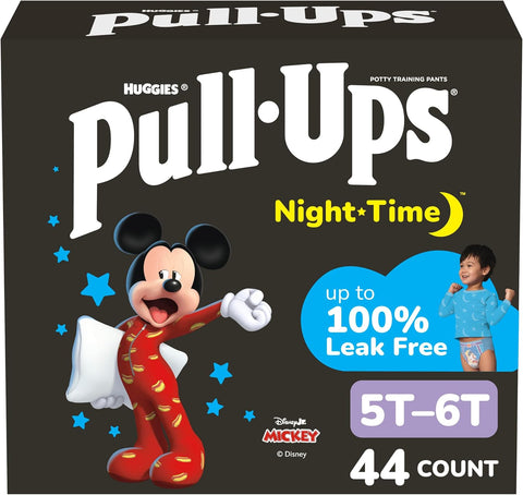 Pull-Ups Boys' Night-Time Potty Training Pants, Size 5T-6T, 44 Count