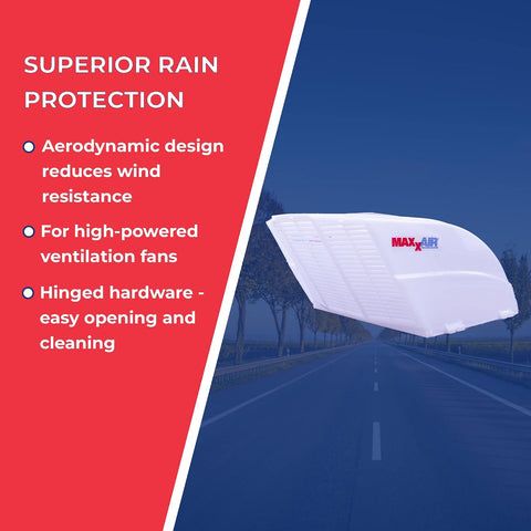 MAXXAIR FANMATE 00-955001 RV Fan and Vent Cover, White
