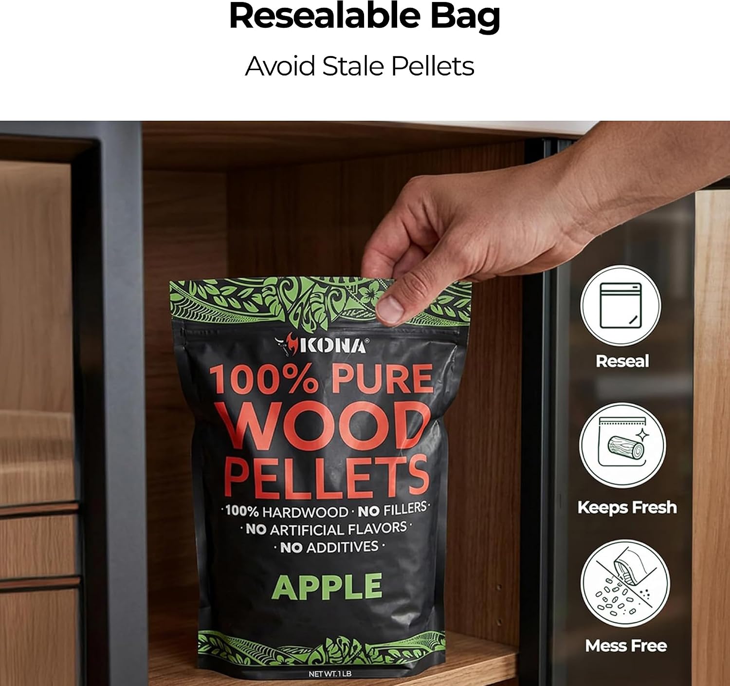 Kona Wood Pellet Variety Pack for Ninja Woodfire - 8 Flavors, 8 x 1 lb