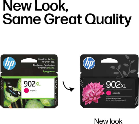 HP 902XL Magenta High-Yield Ink Cartridge | Works with OfficeJet 6950, 6960, Pro 6960, 6970 Series | T6L87AN