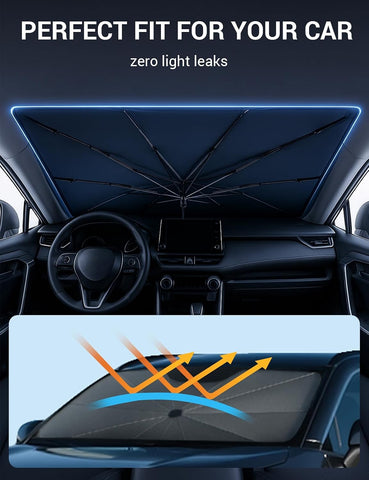Proadsy Custom Fit 2022-2026 Hyundai Ioniq 5 Windshield Sun Shade Umbrella
