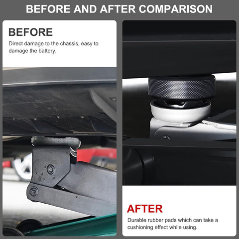Lifting Jack Pads Compatible with Tesla Model Y/3/X/S & Model Y Juniper, 2016-2026 Upgrade Rubber Lift Pucks Accessories for Tire Repair, Floor Jack Puck Protect Battery & Chassis (4 PCS)