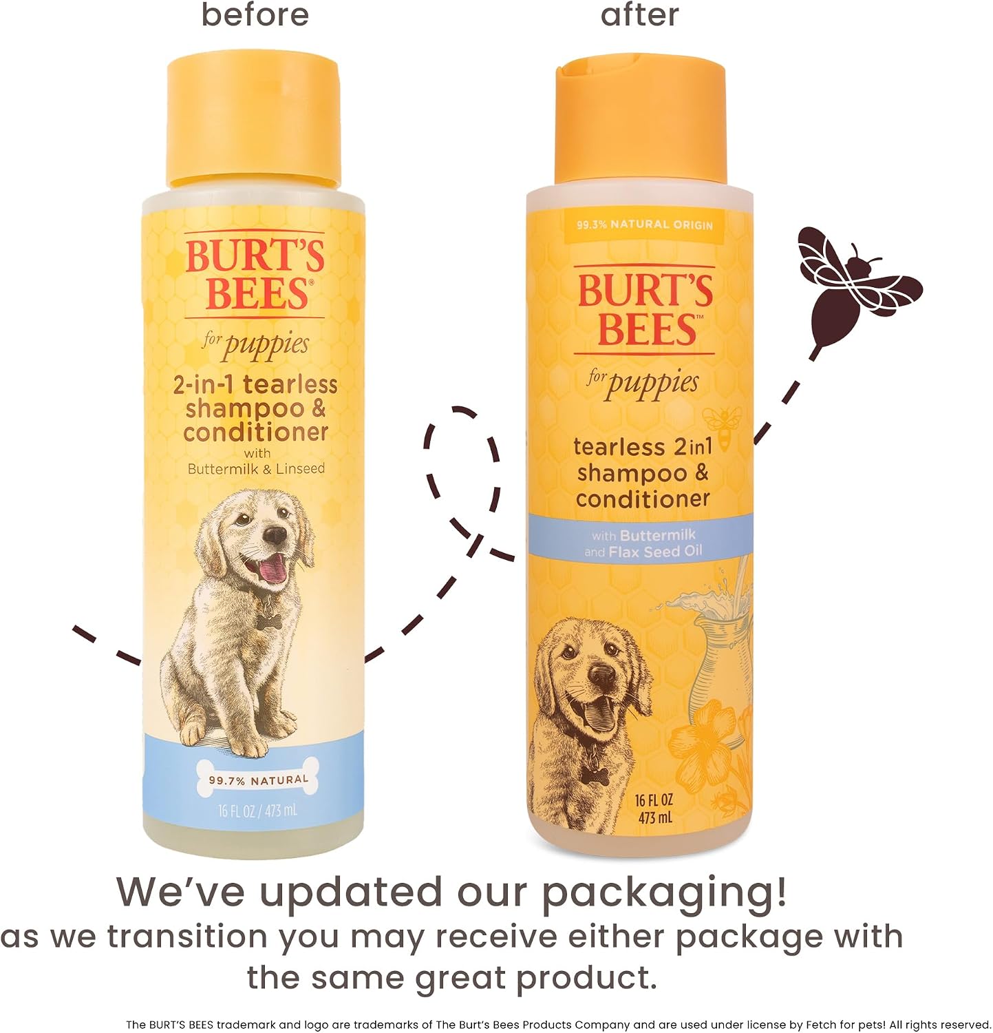 Burts Bees Tearless Puppy Shampoo & Conditioner with Buttermilk, 16 Fl Oz