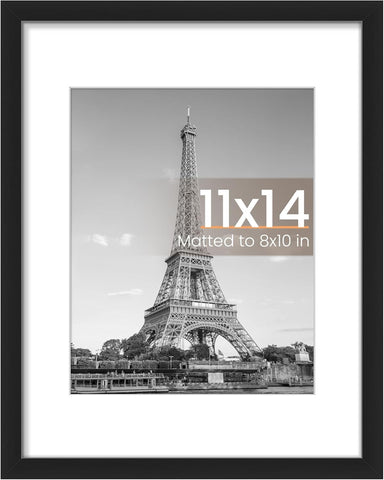 upsimples 11x14 Picture Frame, Wall Decor Photo Frames, Black 1 Pack