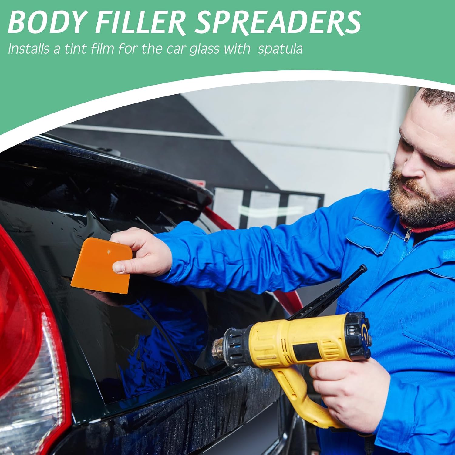 Frienda 12 Pcs Body Filler Spreaders Plastic Tools for Automotive Applying Putties Glazes Caulks and Paint (4 Sizes)
