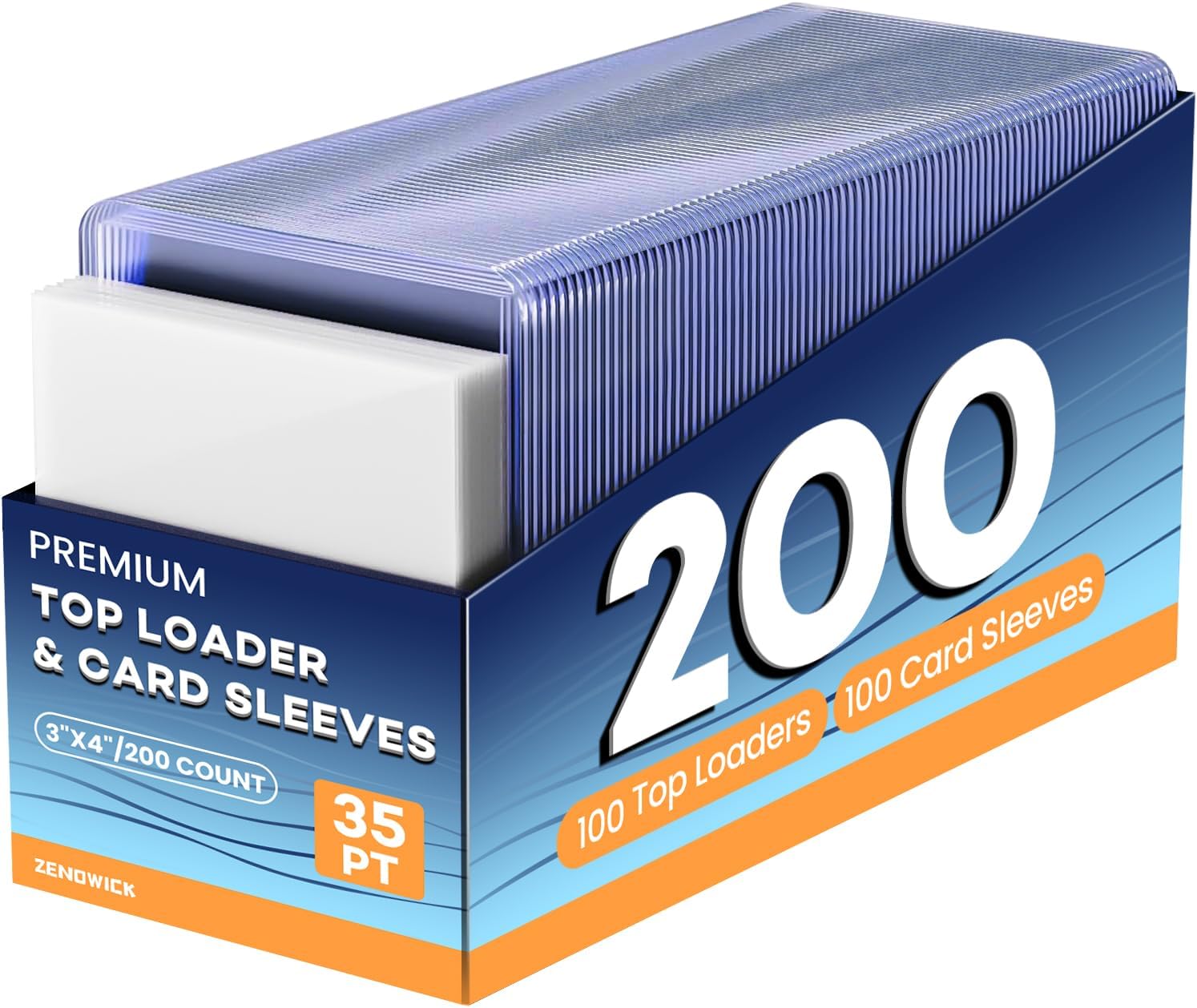 200 Card Sleeves Top Loaders for Cards, 3" x 4" Hard Plastic Toploaders