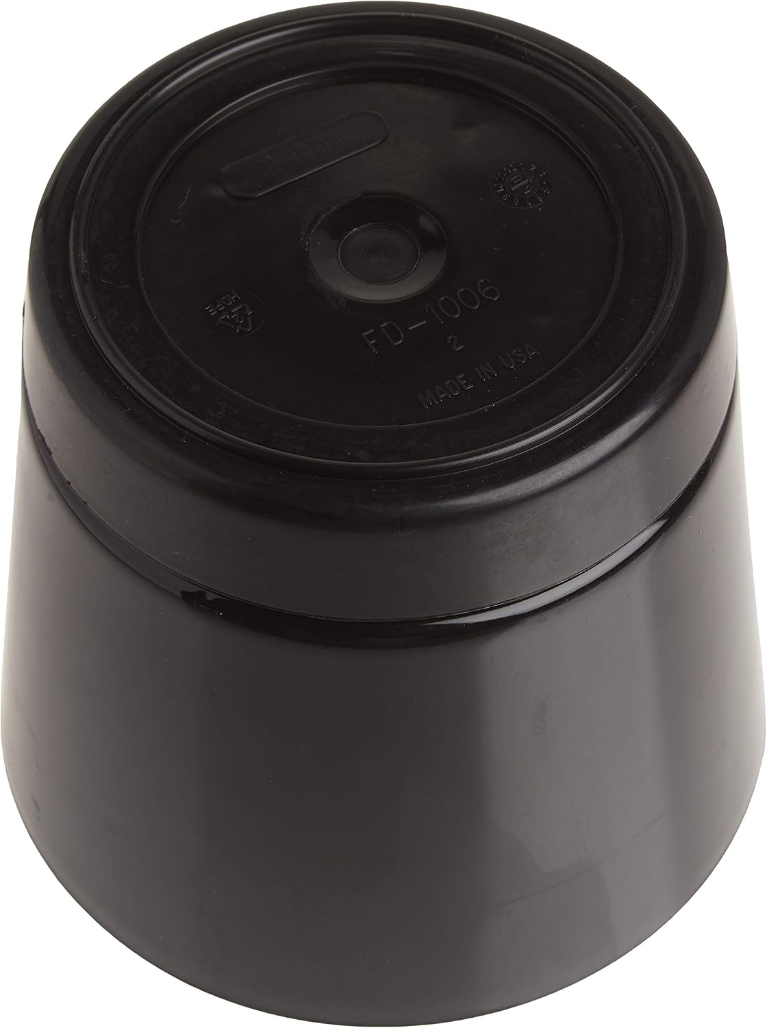 Novelty Majestic Full Depth Round Cylinder Pot, Glossy Black, 6-Inch (10068)