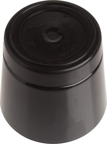 Novelty Majestic Full Depth Round Cylinder Pot, Glossy Black, 6-Inch (10068)