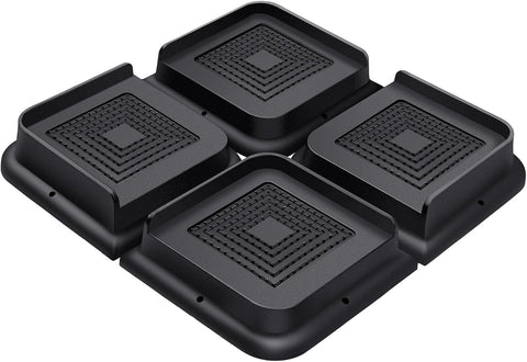 ANNKUT Bed Risers 1 Inch Heavy Duty, Furniture Risers for Bed Desk Table Sofa Couch,Oversized Bed Lifts Risers,Support up to 5000 Lbs(4 Pack Black)