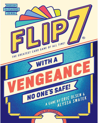Flip 7: with a Vengeance, Addictive Press Your Luck Game, New Special Action Cards & Negative Modifiers, Sequel to the Classic Fast-Paced, Easy to Teach Card Game: Flip 7, from The Op Games, Ages 8+