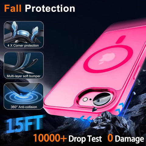 Magnetic for iPhone 17e Case & iPhone 16e Case, Hot Pink