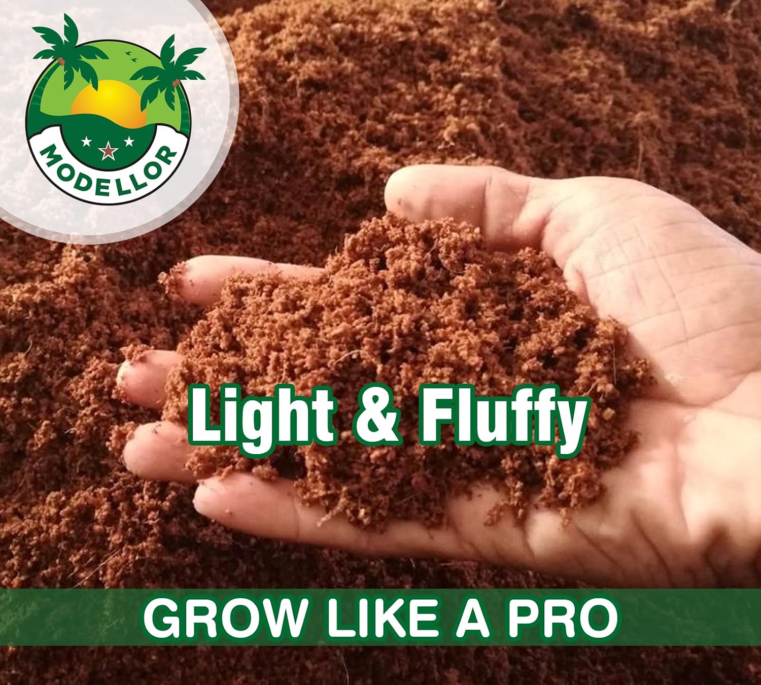 MODELLOR Coco Coir Bricks, 4-Pack (5 lb) – Premium Super Washed, Yields 9 Gallons (36 Quarts), Organic, pH-Balanced Growing Medium for Seed Starting & Gardening