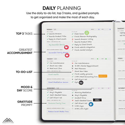 Dated, 2025 Planner, 8.5" x 11" - The #1 Productivity Planner to Achieve Your 2025 Goals - Planner 2025-2026 by PRODUCTIVITY STORE (A4, BLACK)