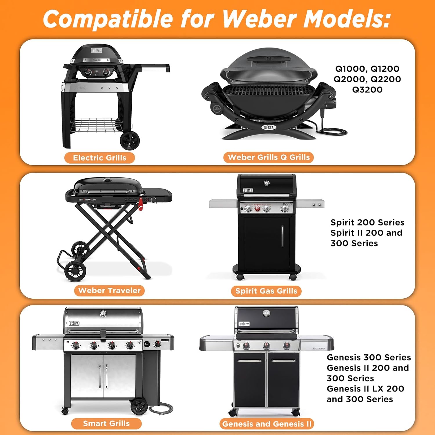 30 Pack Weber Grills Compatible Drip Pans 6415 for Weber Grills Spirit Gas Grills, Q Grills, Genesis and Genesis II LX 200 300 Series Disposable Aluminum Foil Grease Trays 6 x 1.4 x 8.6 Inches